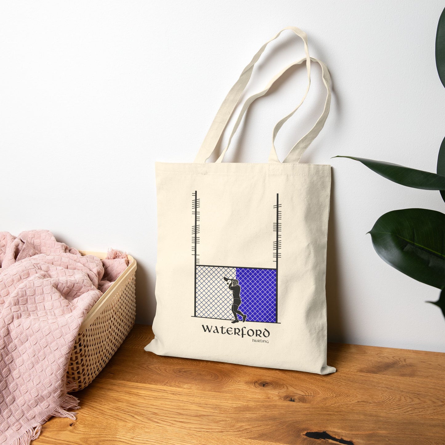 County Waterford Ogham Hurling Tote Bag | Irish Hurling | Ogham Language