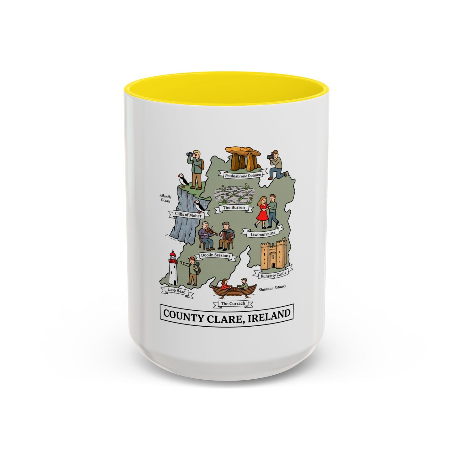 County Clare Ireland map mug | Accent Coffee Mug