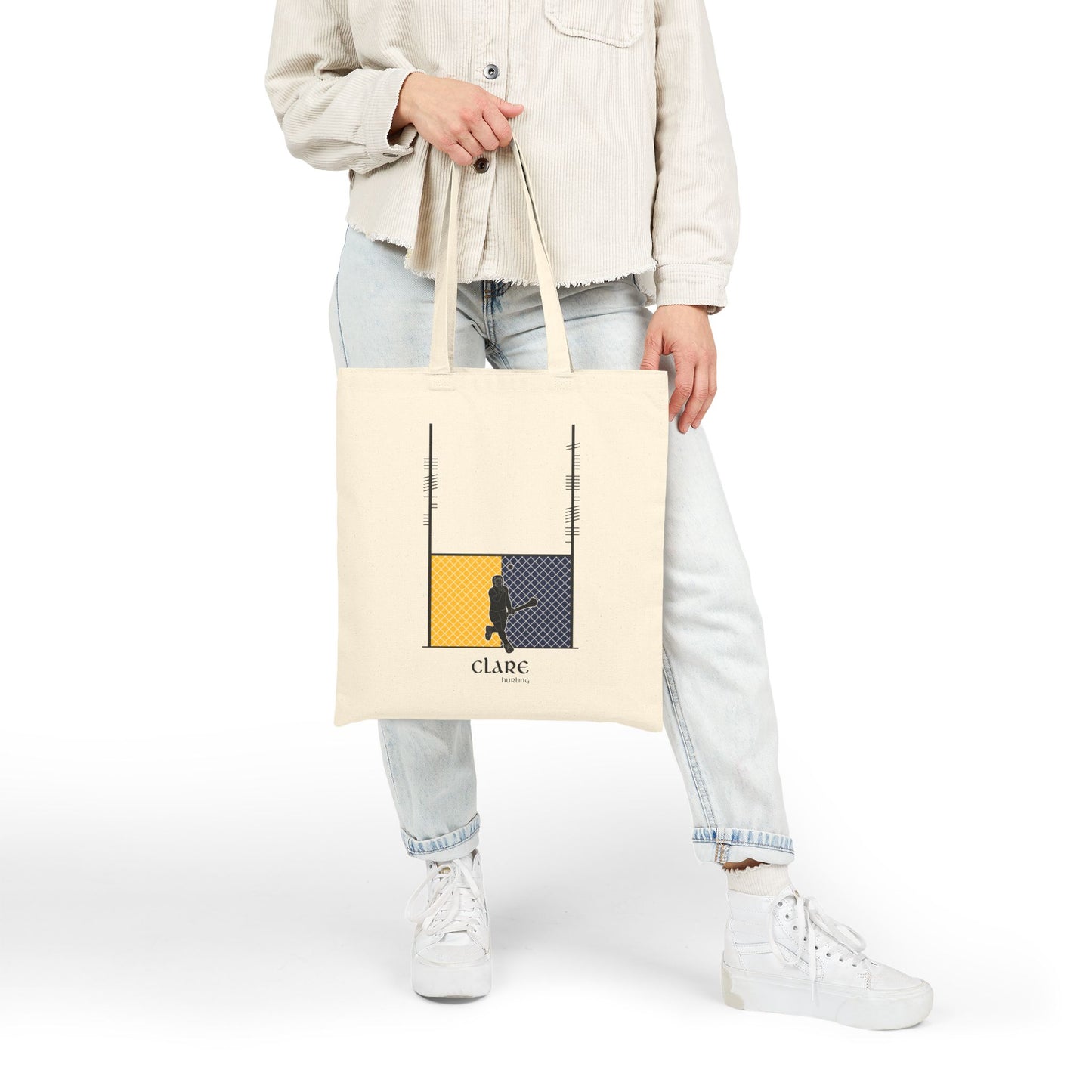 County Clare Ogham Hurling Tote Bag | Irish Hurling | Ogham Language