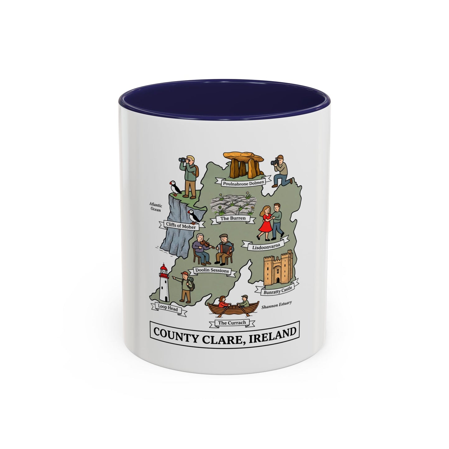 County Clare Ireland map mug | Accent Coffee Mug