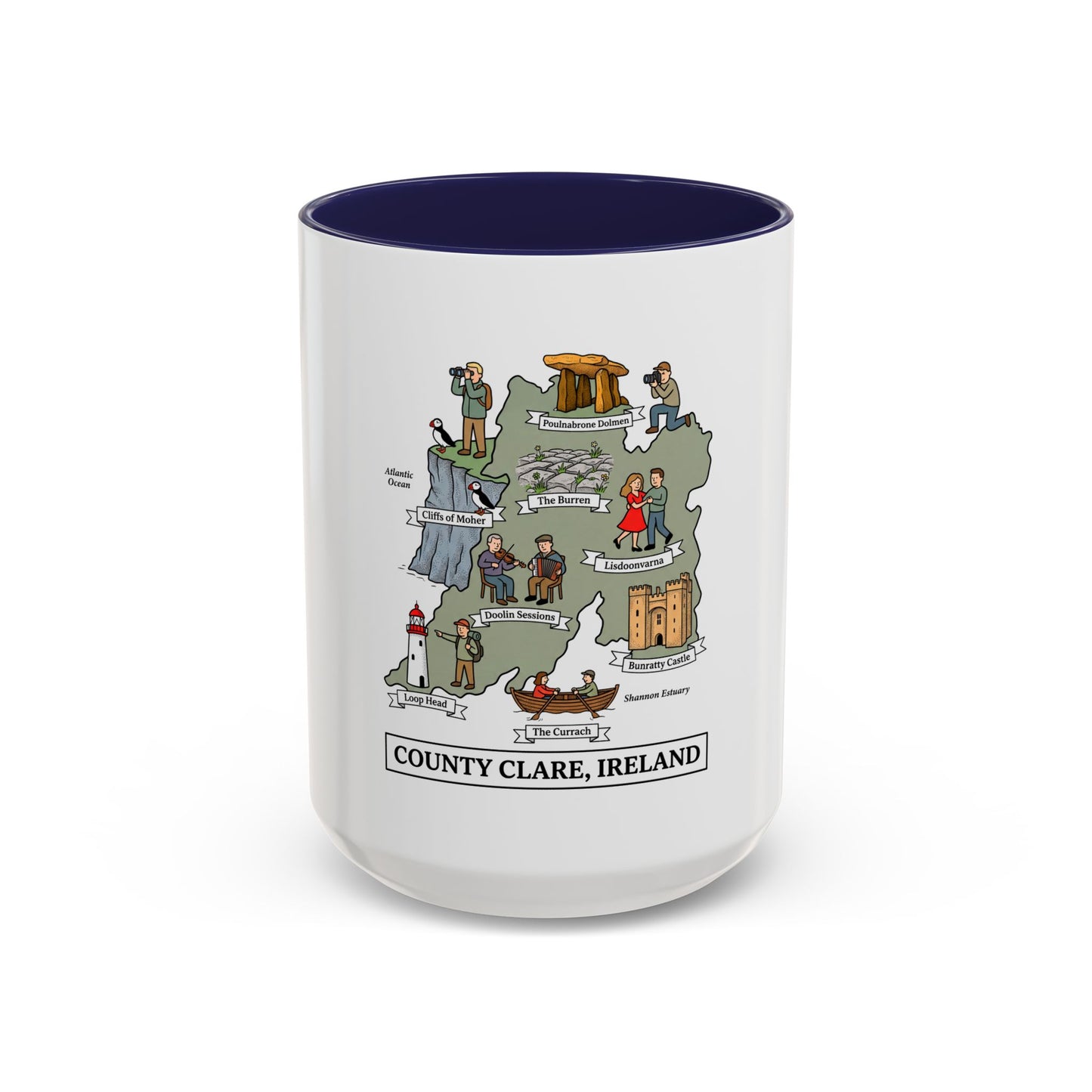 County Clare Ireland map mug | Accent Coffee Mug