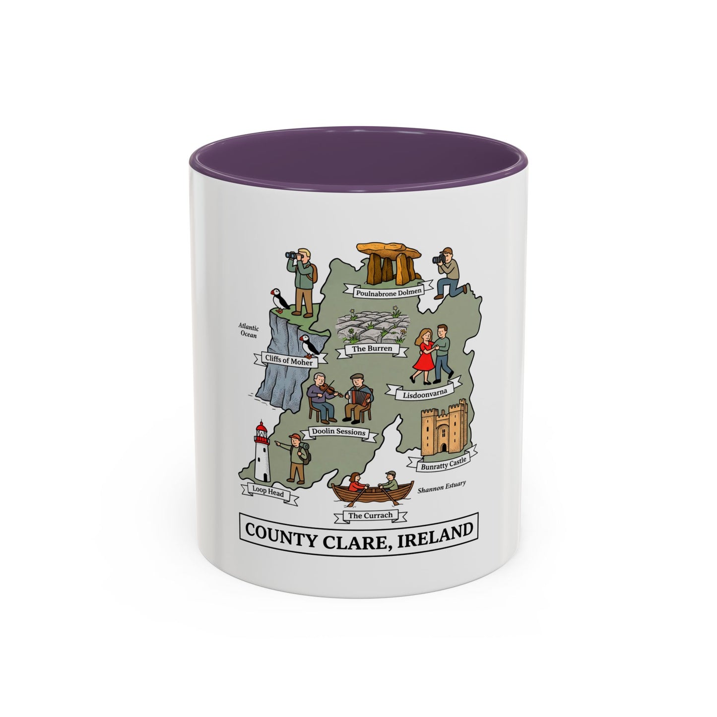 County Clare Ireland map mug | Accent Coffee Mug