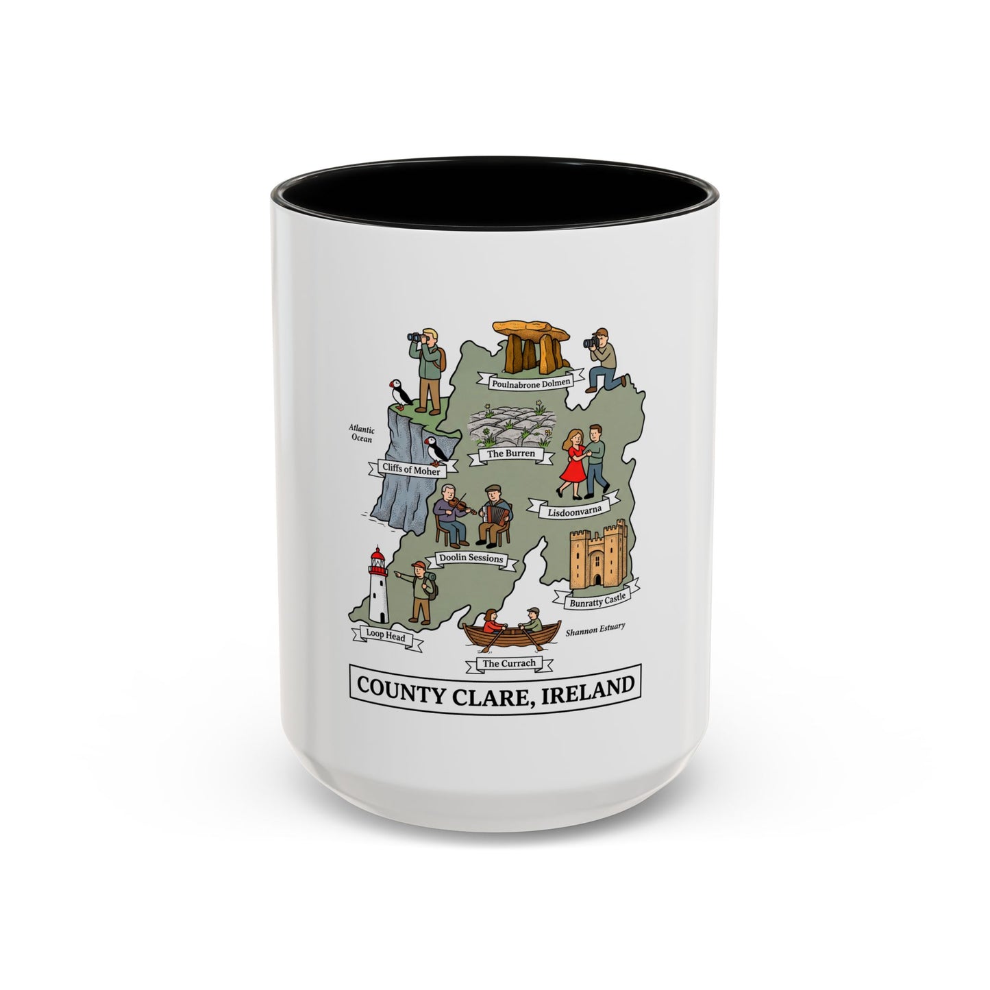 County Clare Ireland map mug | Accent Coffee Mug