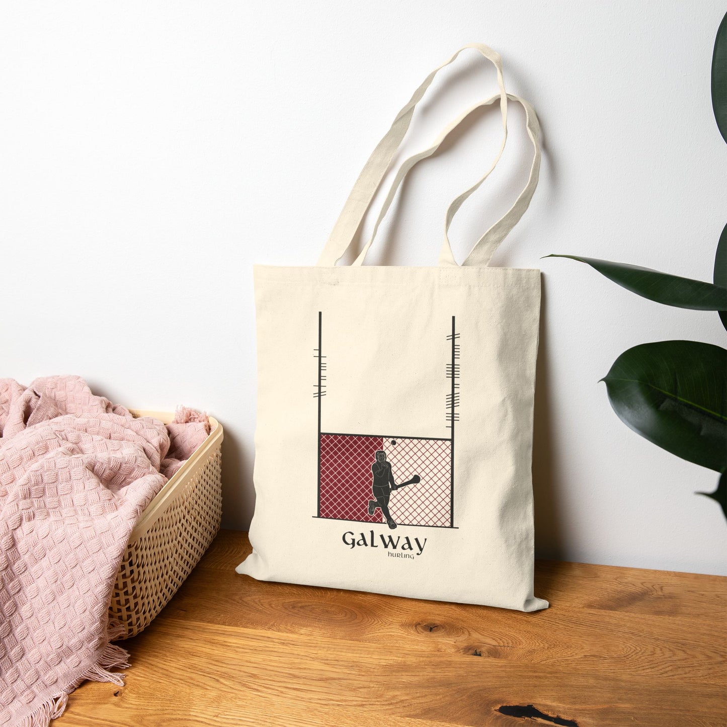 County Galway Ogham Hurling Tote Bag | Irish Hurling | Ogham Language
