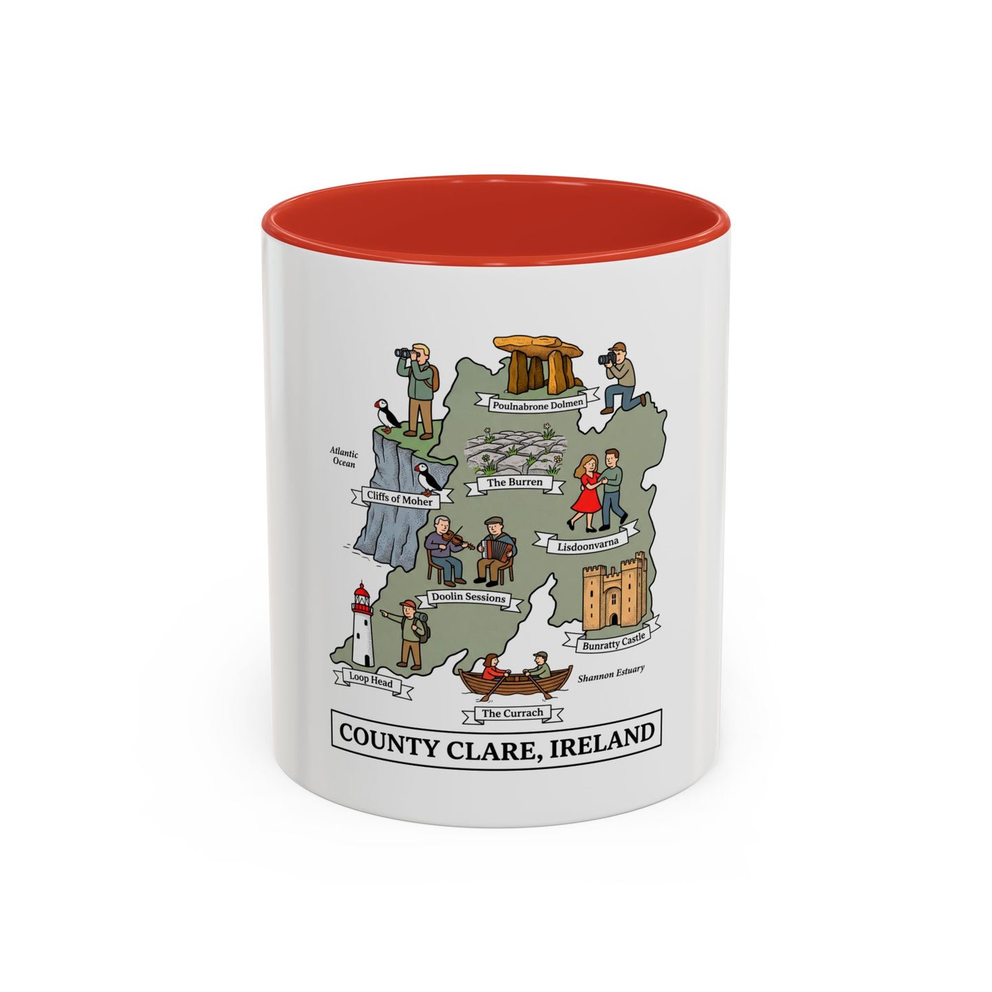 County Clare Ireland map mug | Accent Coffee Mug
