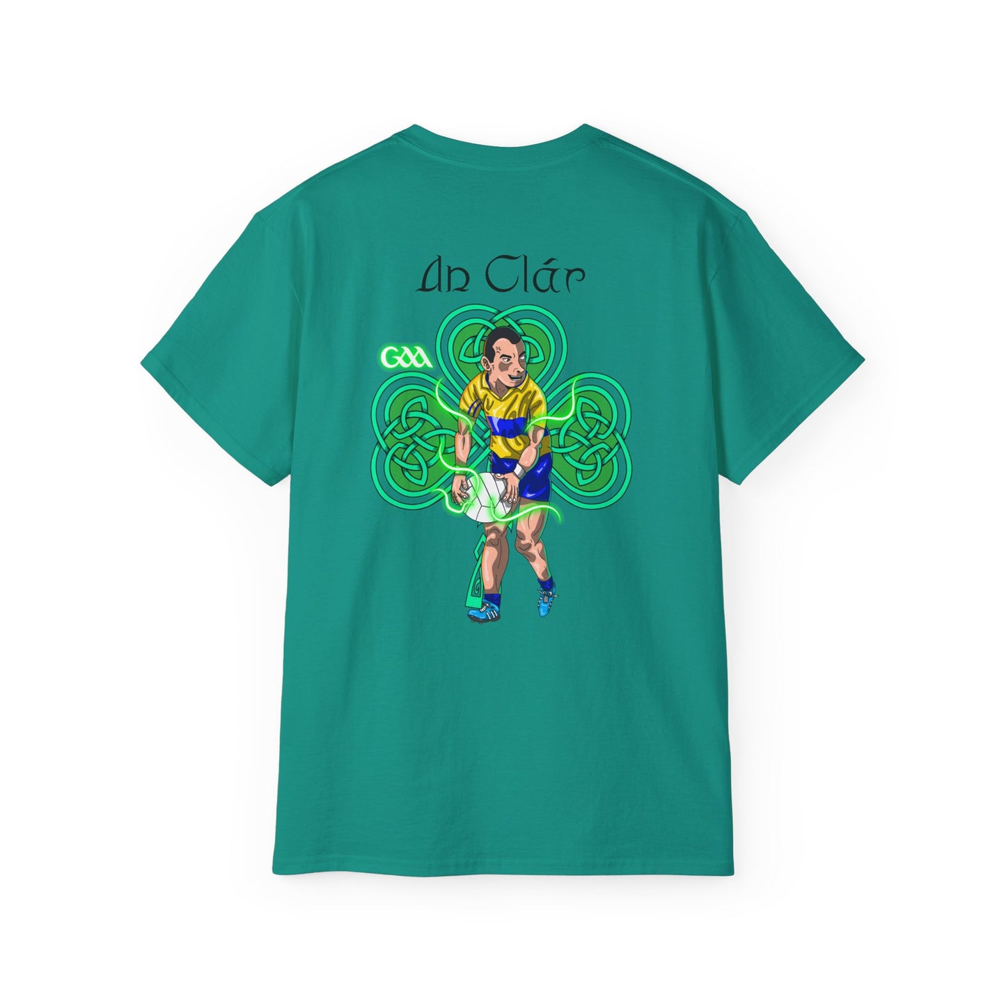 Unisex Clare Gaelic Football Shamrock T Shirt