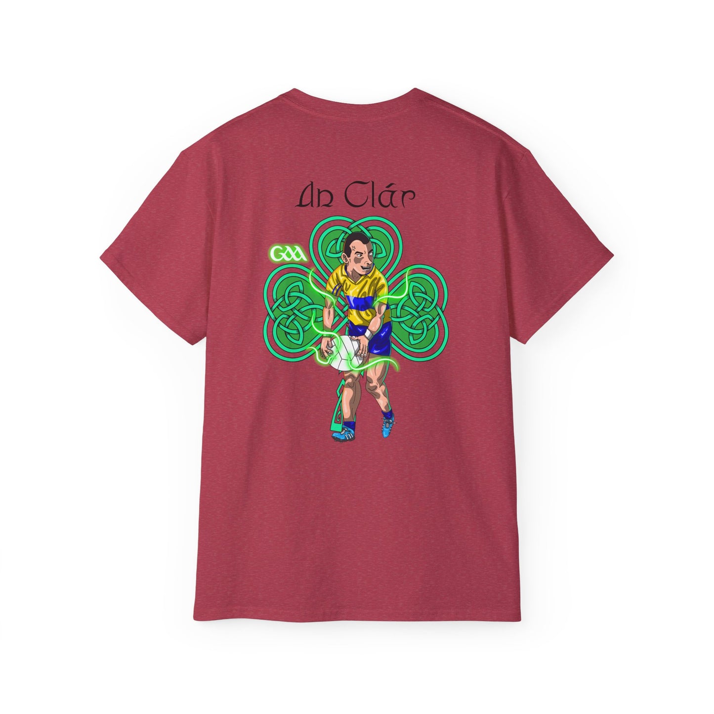 Unisex Clare Gaelic Football Shamrock T Shirt