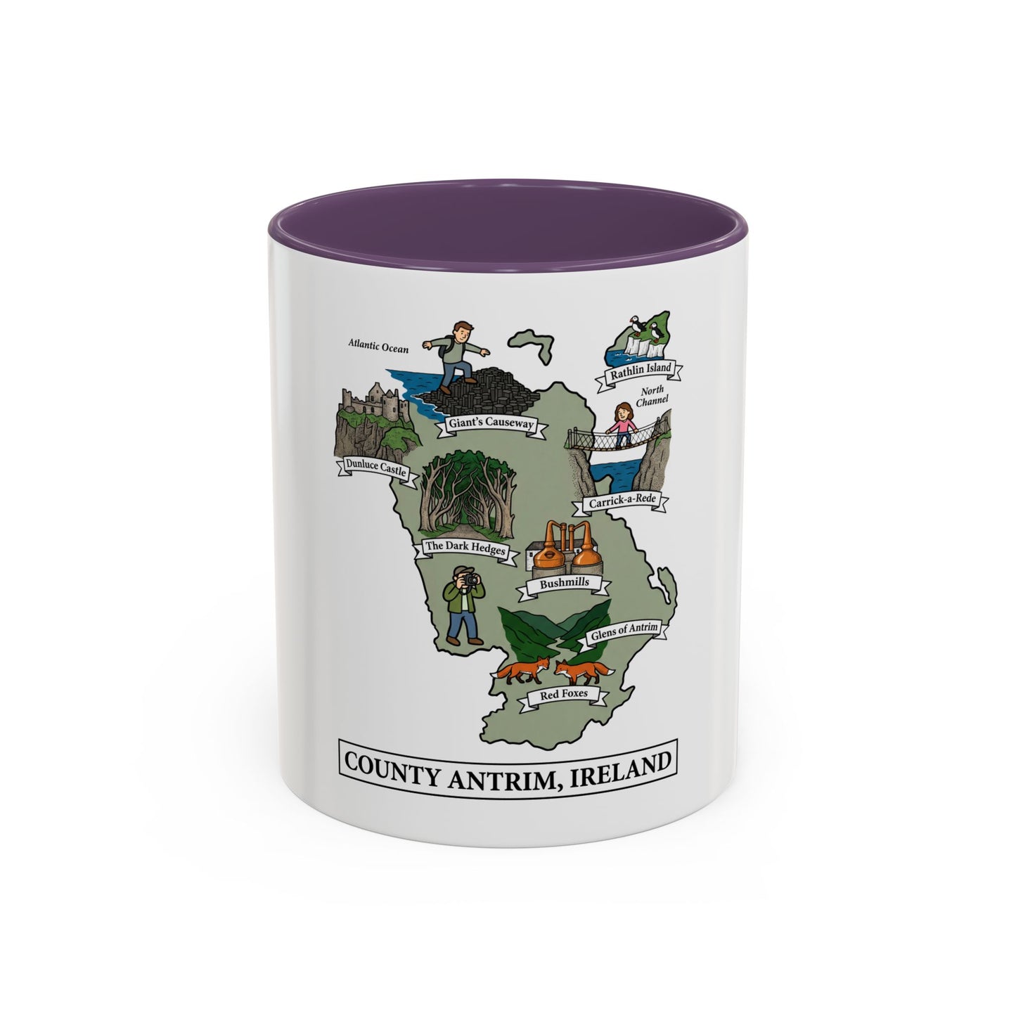 County Antrim Ireland map mug | Accent Coffee Mug