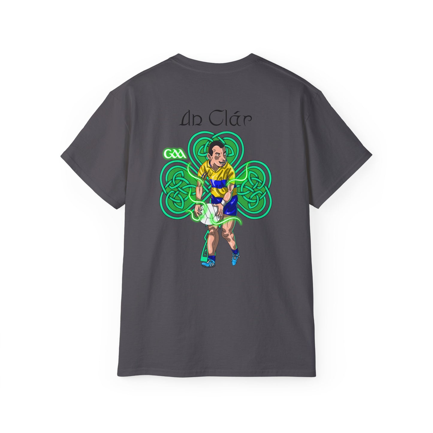 Unisex Clare Gaelic Football Shamrock T Shirt