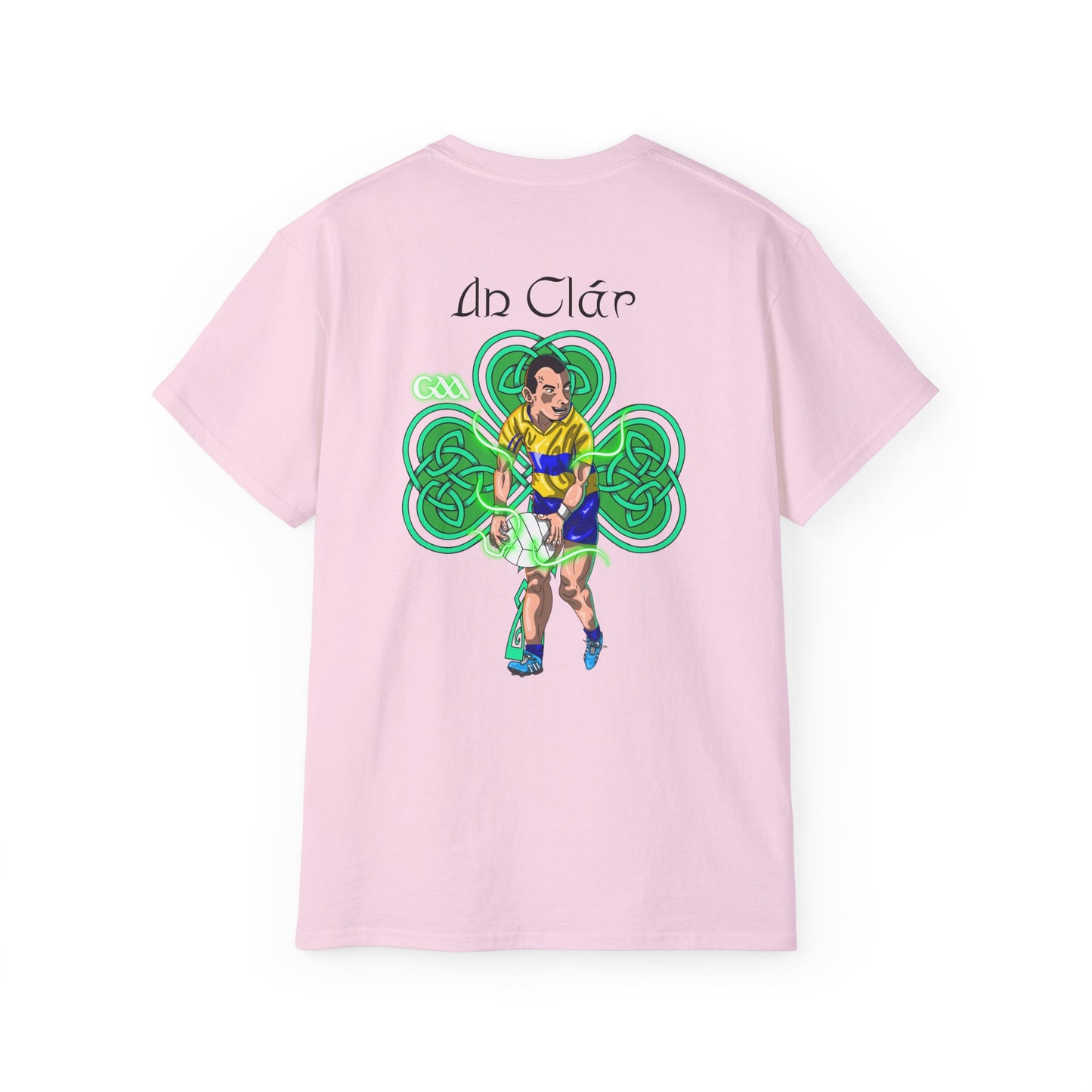Unisex Clare Gaelic Football Shamrock T Shirt