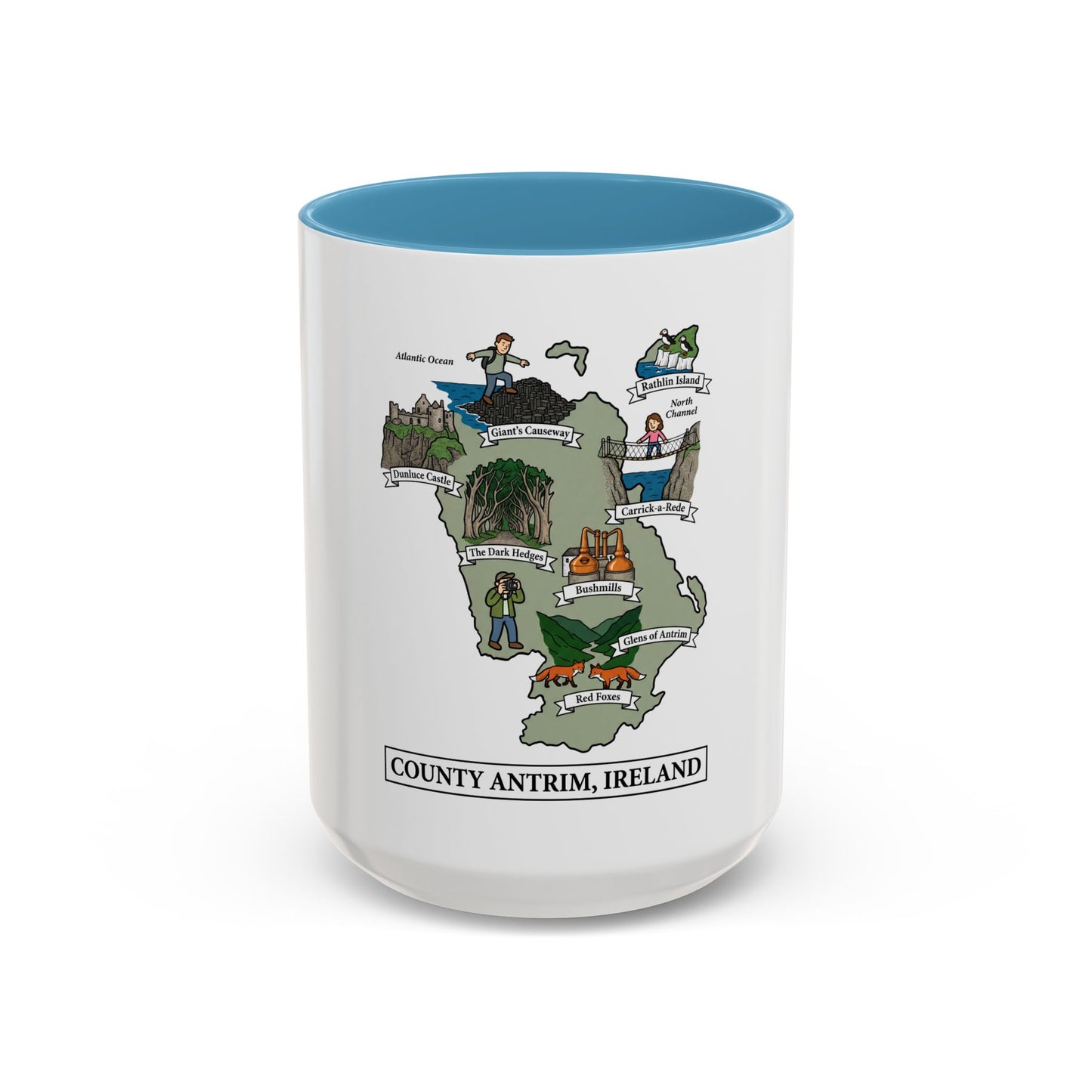 County Antrim Ireland map mug | Accent Coffee Mug