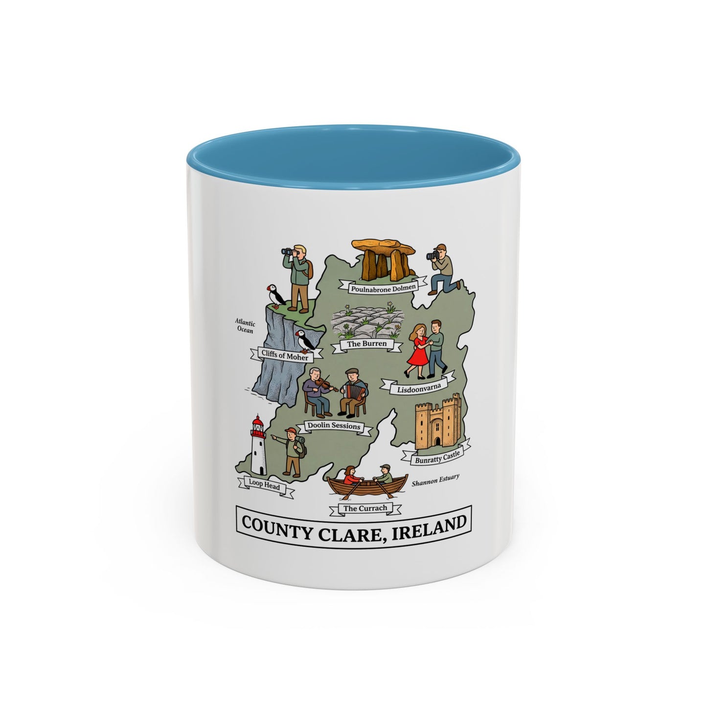 County Clare Ireland map mug | Accent Coffee Mug