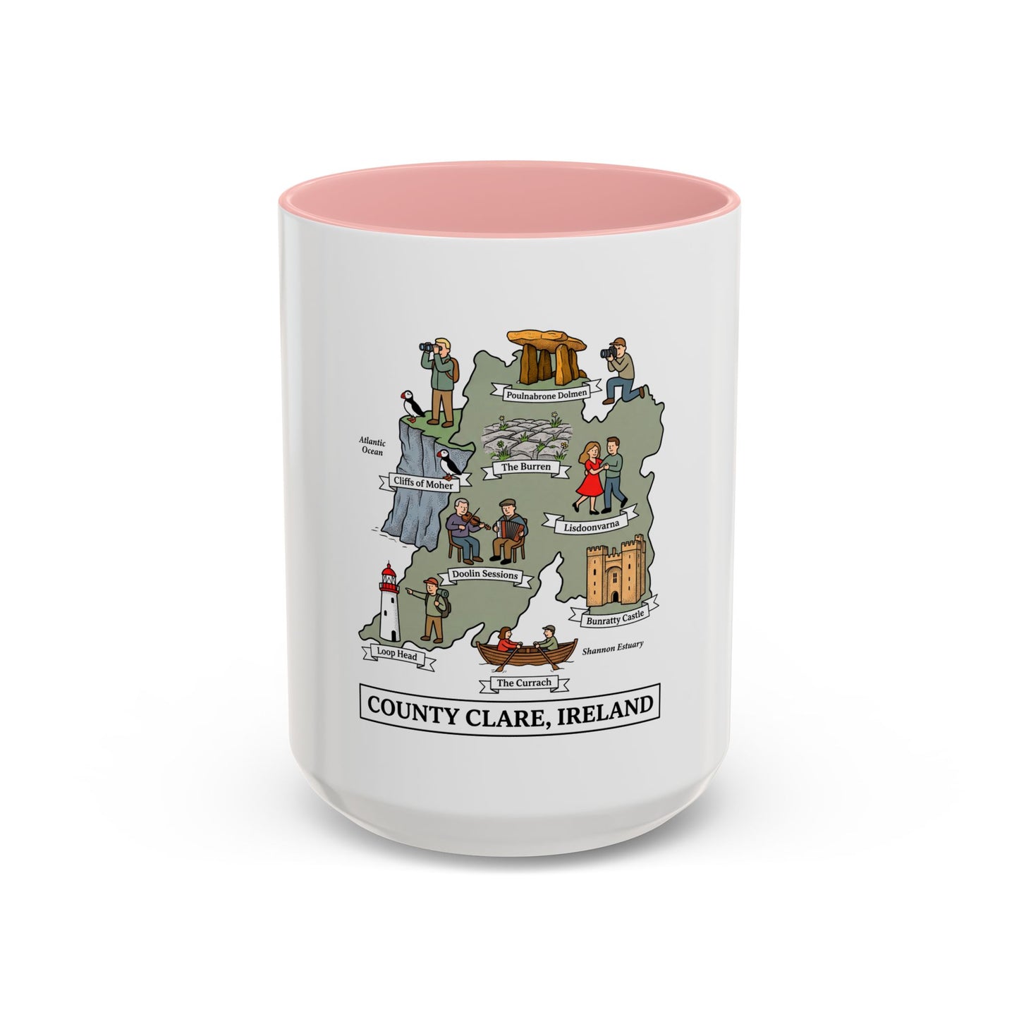 County Clare Ireland map mug | Accent Coffee Mug