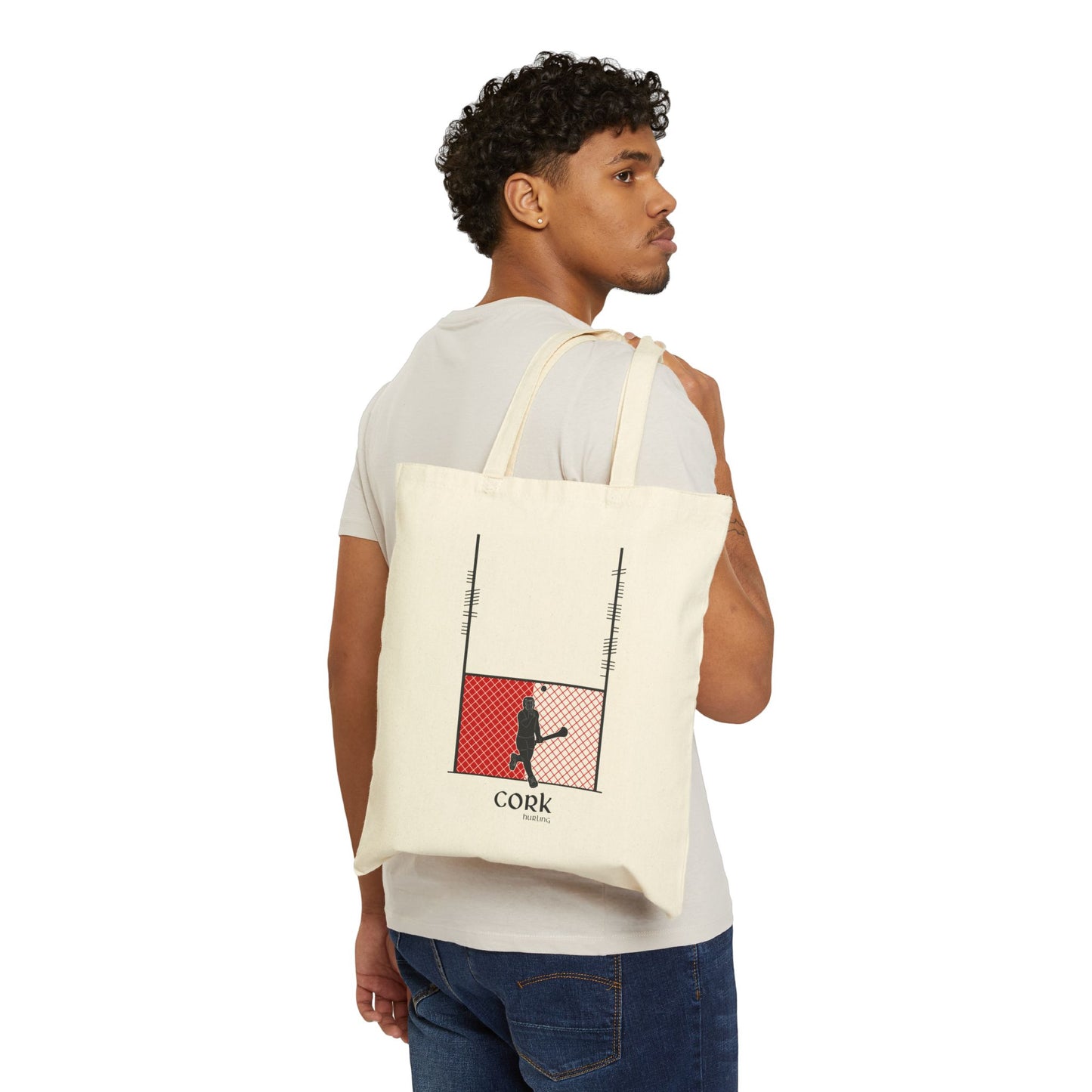 County Cork Ogham Hurling Tote Bag | Irish Hurling | Ogham Language