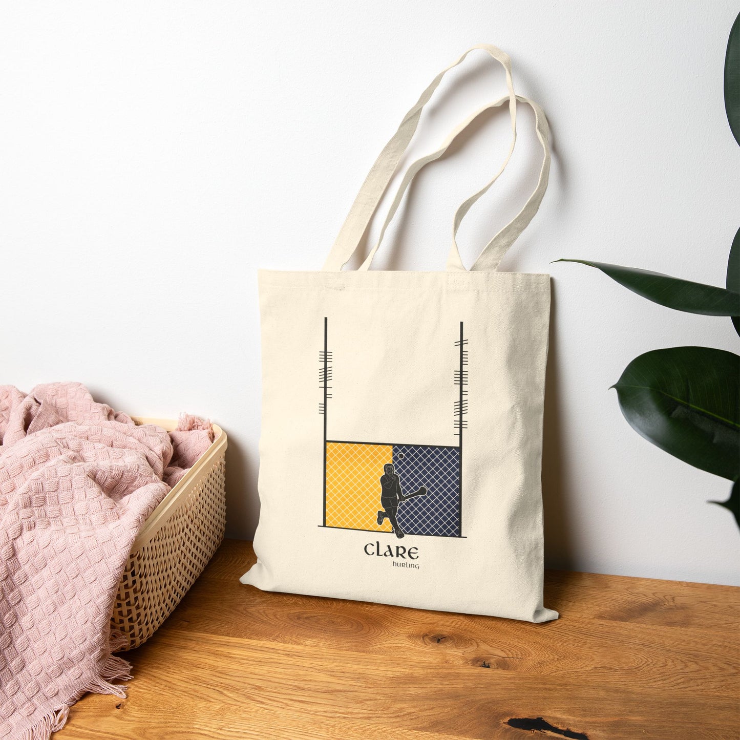 County Clare Ogham Hurling Tote Bag | Irish Hurling | Ogham Language