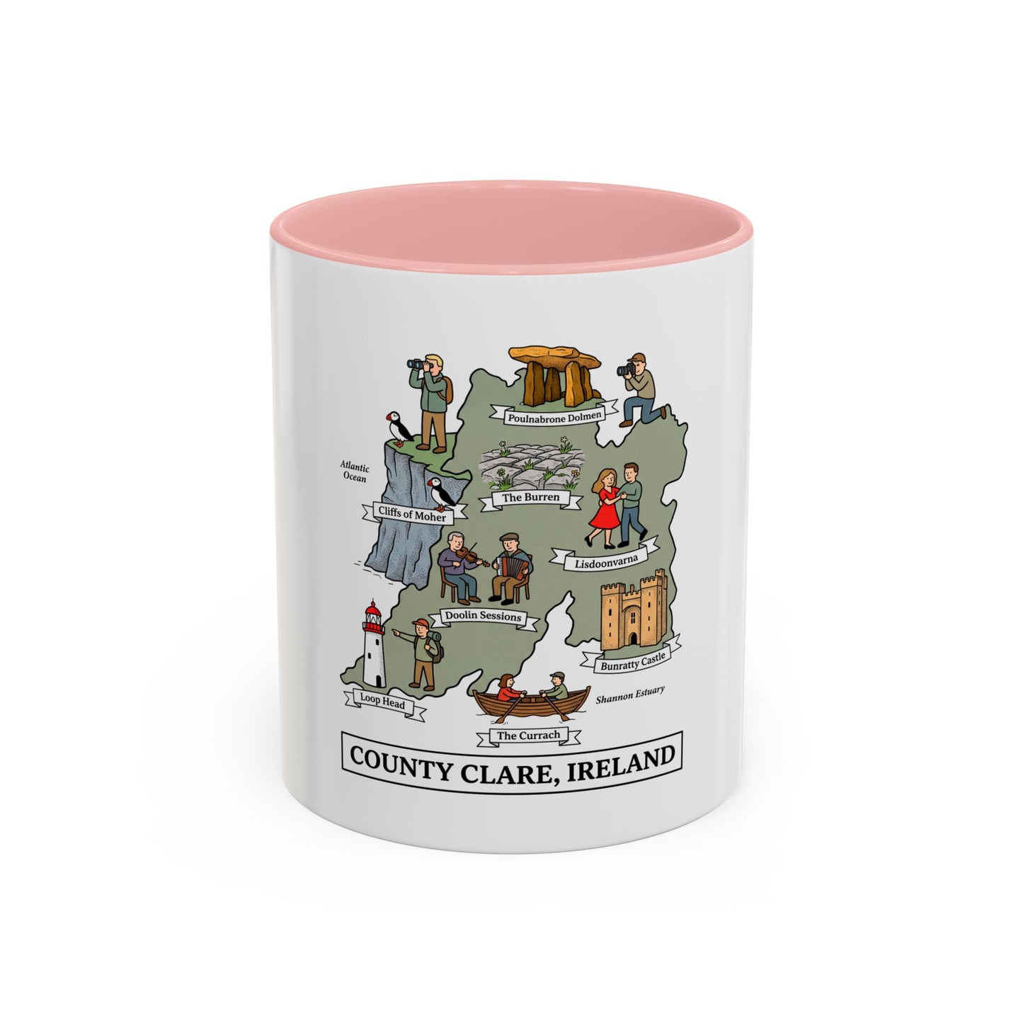County Clare Ireland map mug | Accent Coffee Mug