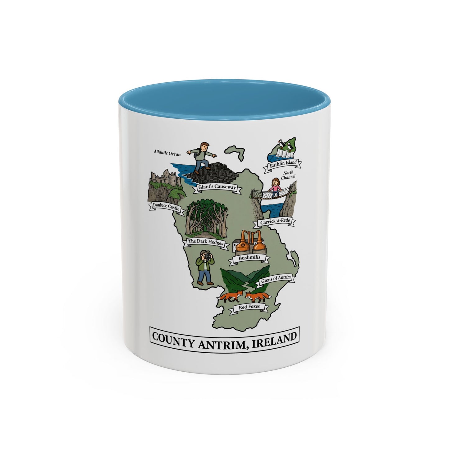 County Antrim Ireland map mug | Accent Coffee Mug