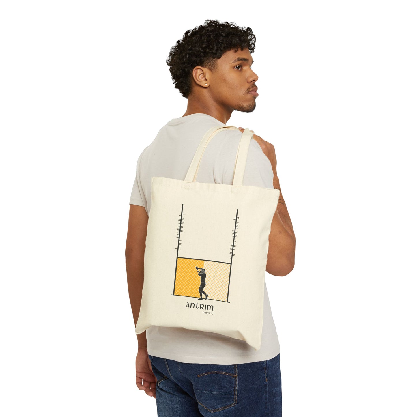 County Antrim Ogham Hurling Tote Bag | Irish Hurling | Ogham Language