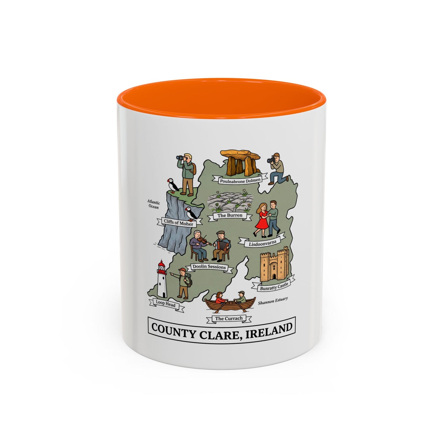 County Clare Ireland map mug | Accent Coffee Mug