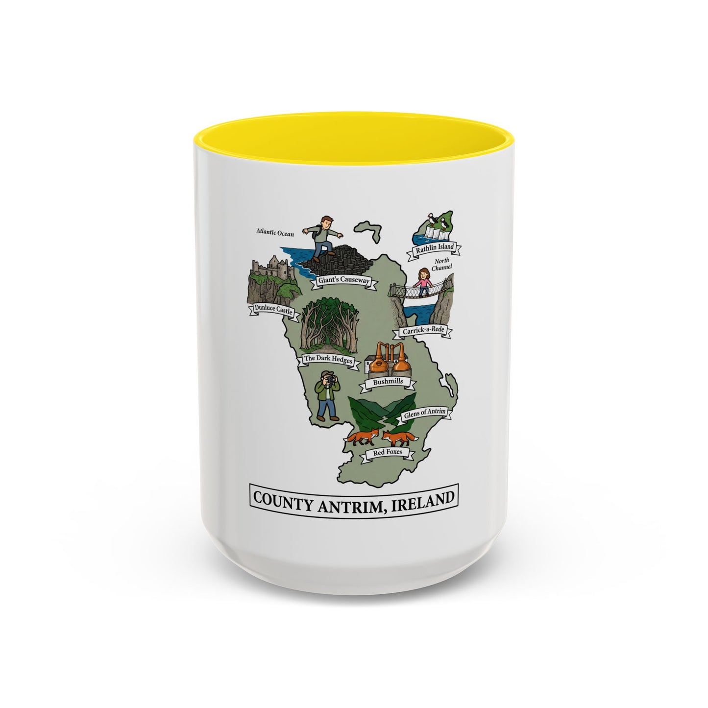 County Antrim Ireland map mug | Accent Coffee Mug