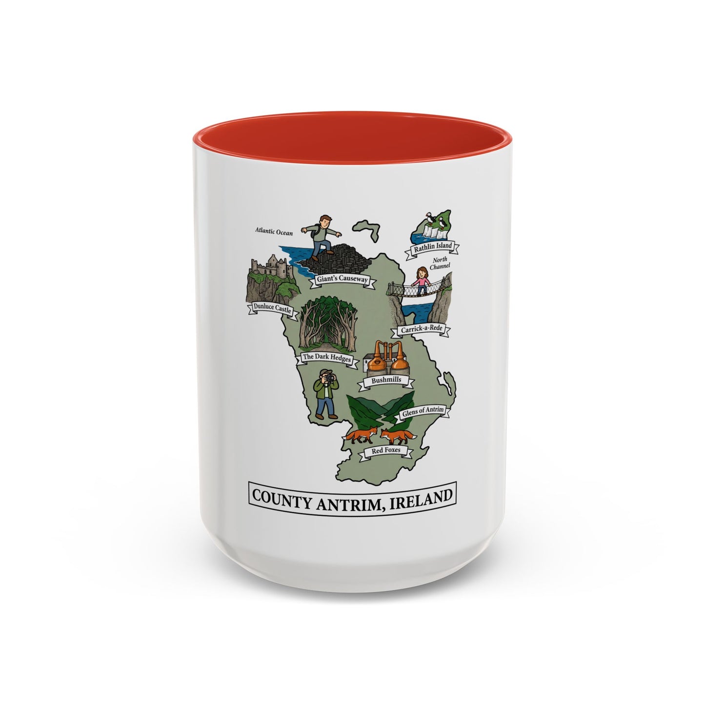 County Antrim Ireland map mug | Accent Coffee Mug