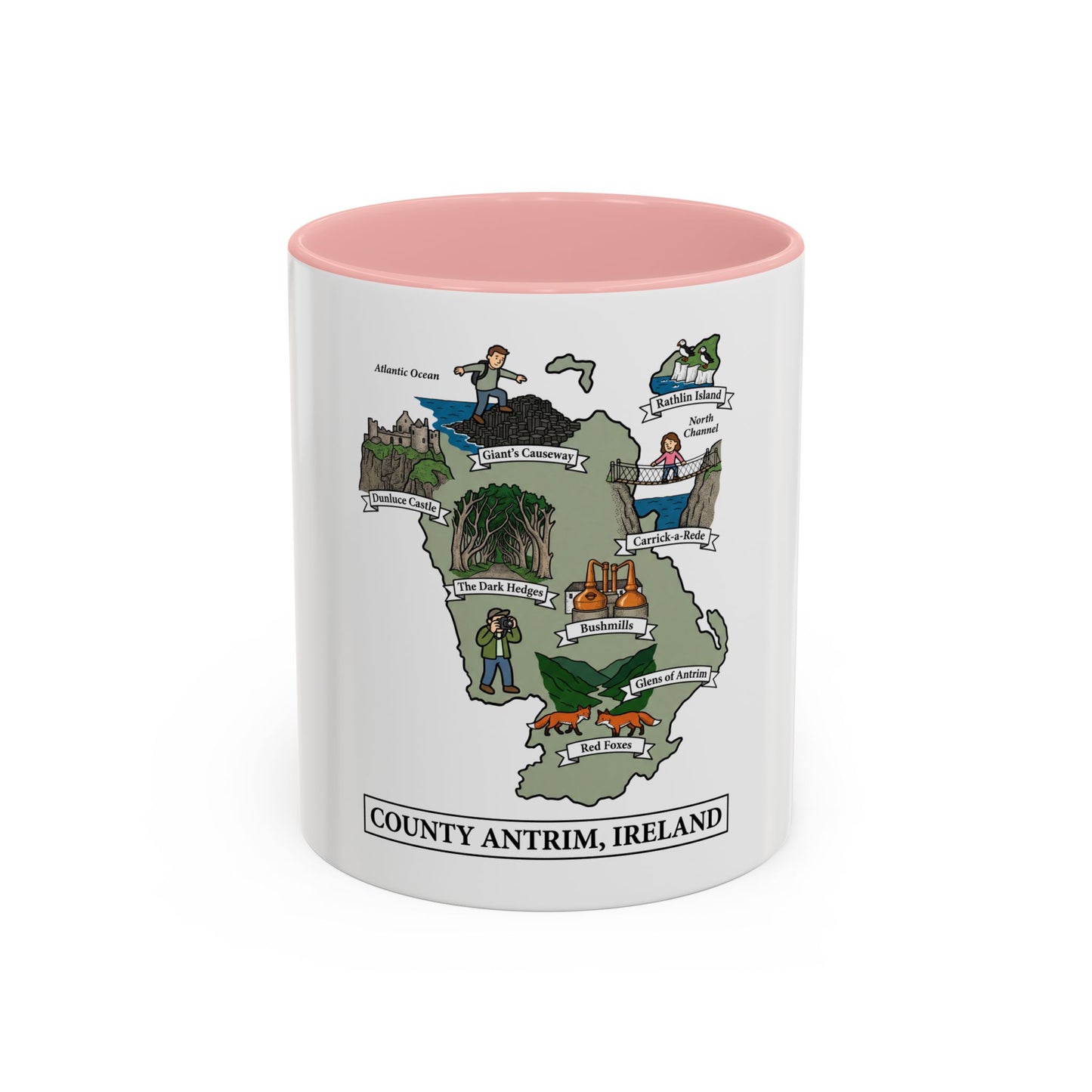 County Antrim Ireland map mug | Accent Coffee Mug