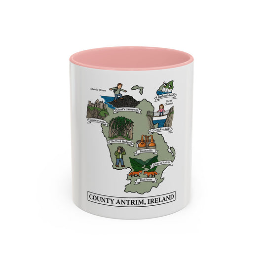 County Antrim Ireland map mug | Accent Coffee Mug