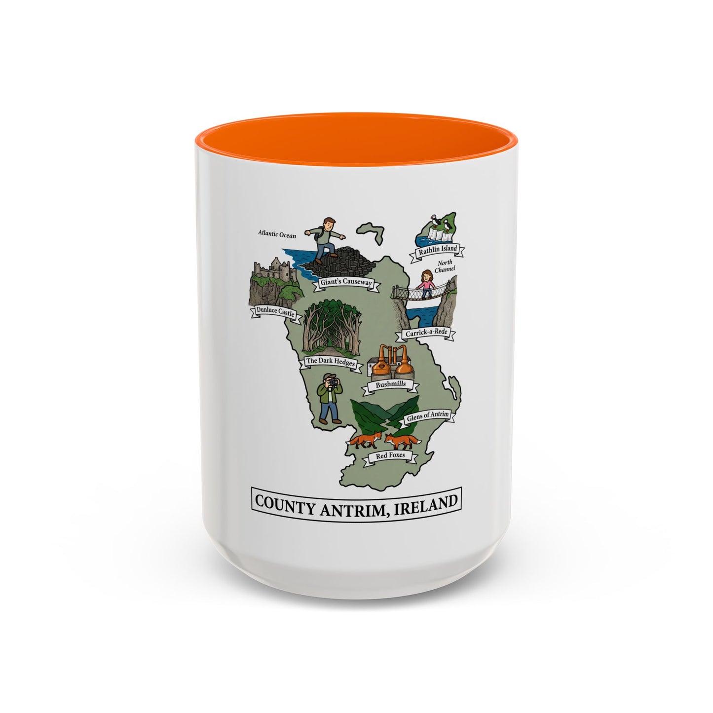 County Antrim Ireland map mug | Accent Coffee Mug