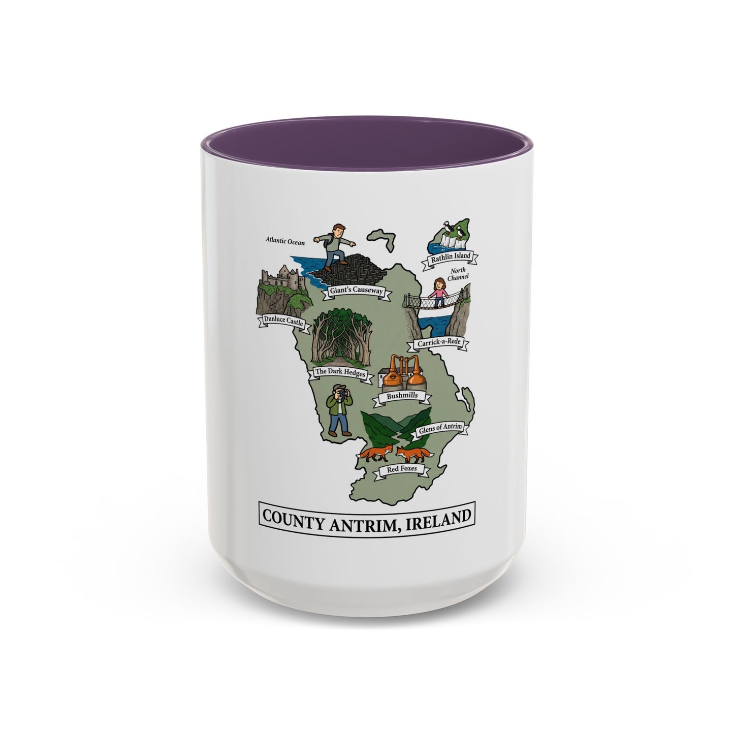 County Antrim Ireland map mug | Accent Coffee Mug