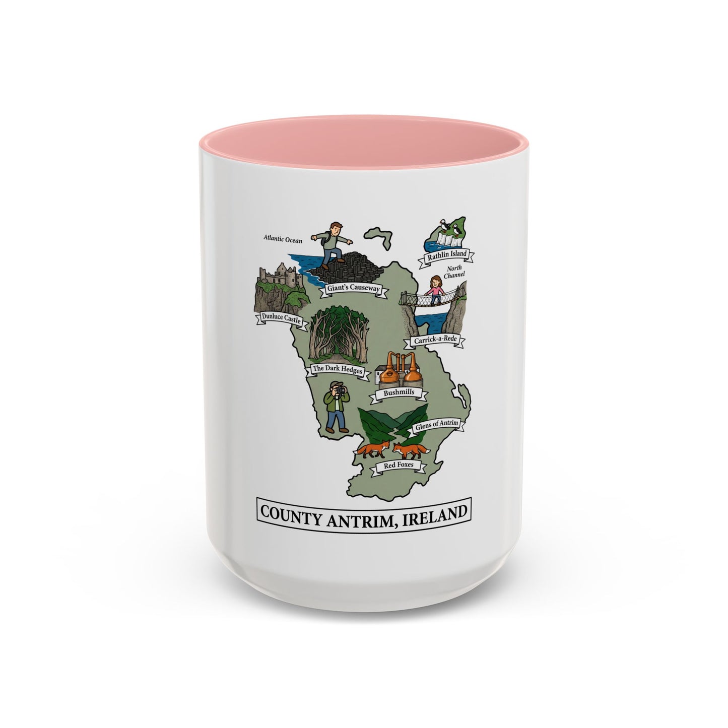 County Antrim Ireland map mug | Accent Coffee Mug