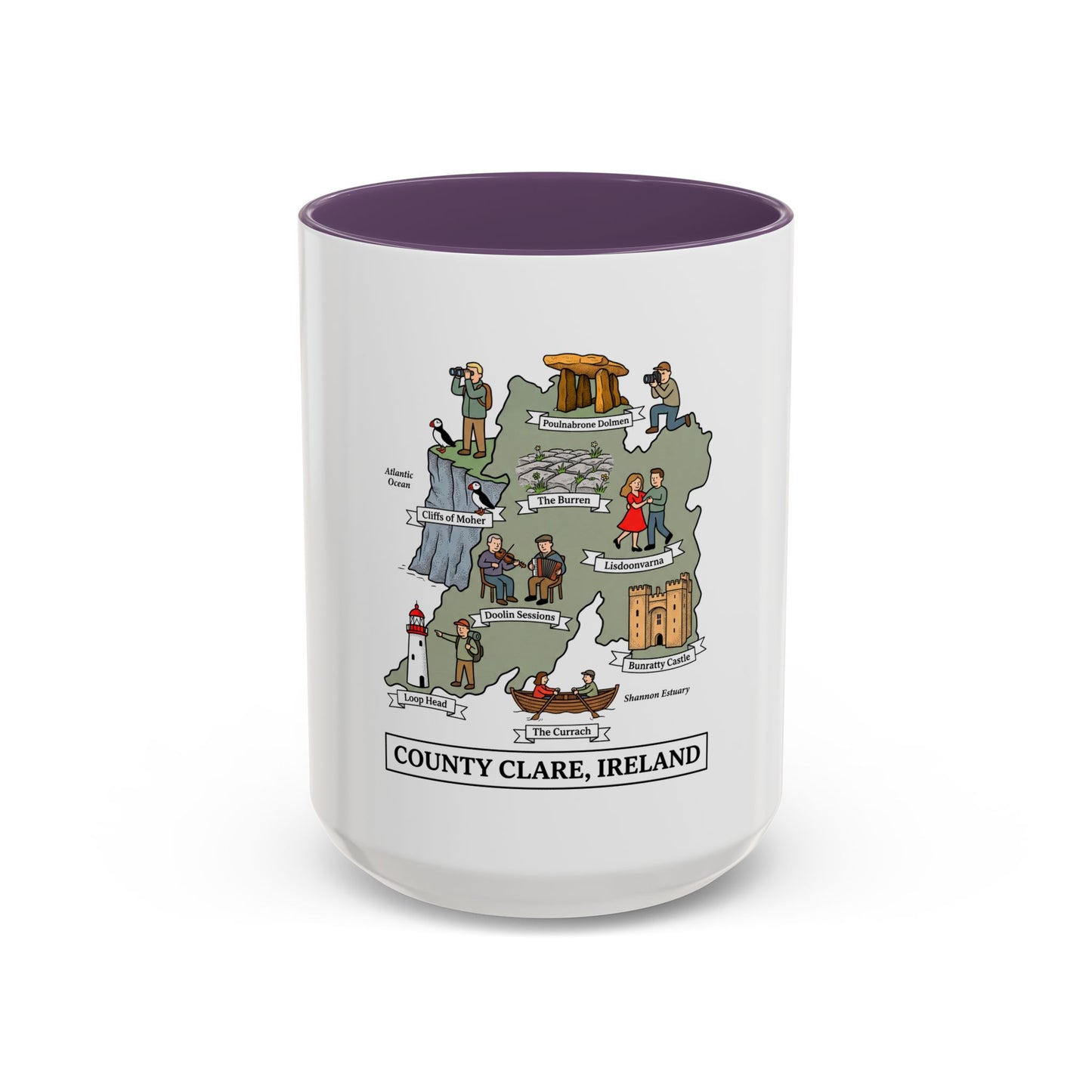 County Clare Ireland map mug | Accent Coffee Mug