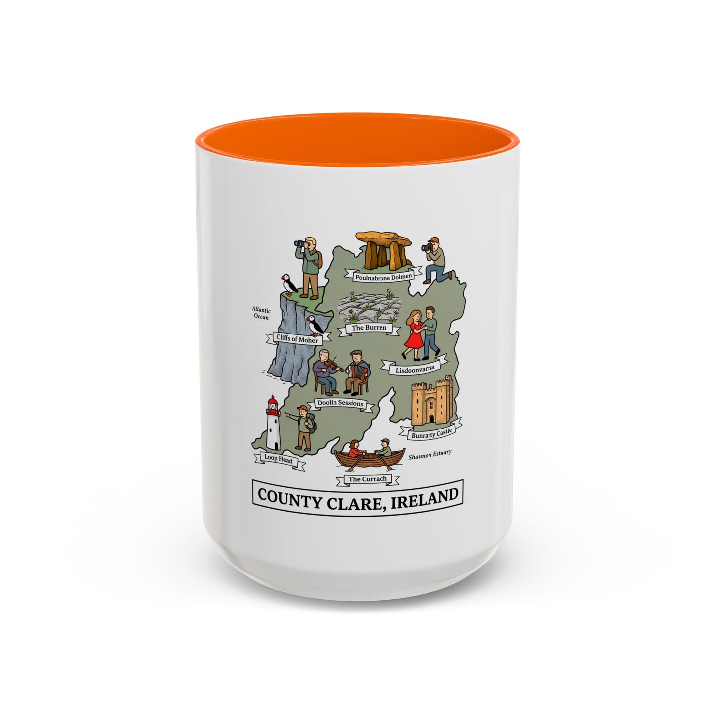 County Clare Ireland map mug | Accent Coffee Mug
