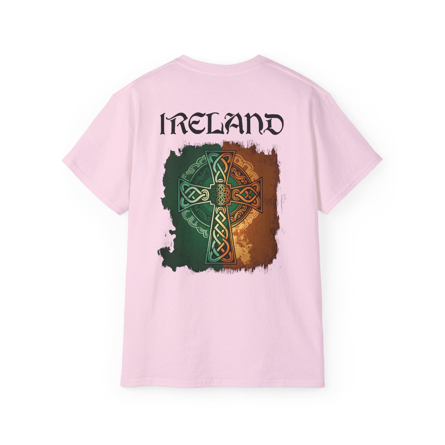 Unisex Ireland Tri Colour Celtic Cross T Shirt.