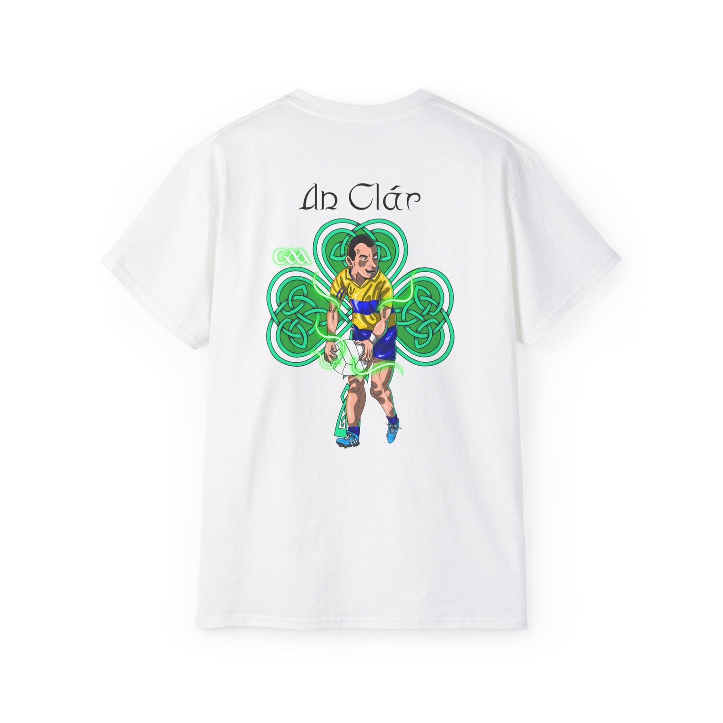 Unisex Clare Gaelic Football Shamrock T Shirt