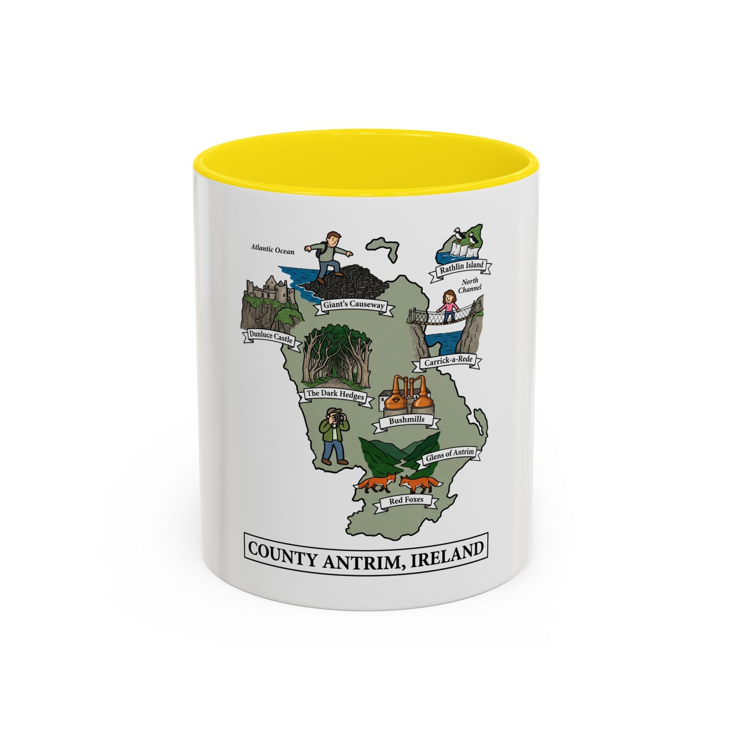 County Antrim Ireland map mug | Accent Coffee Mug