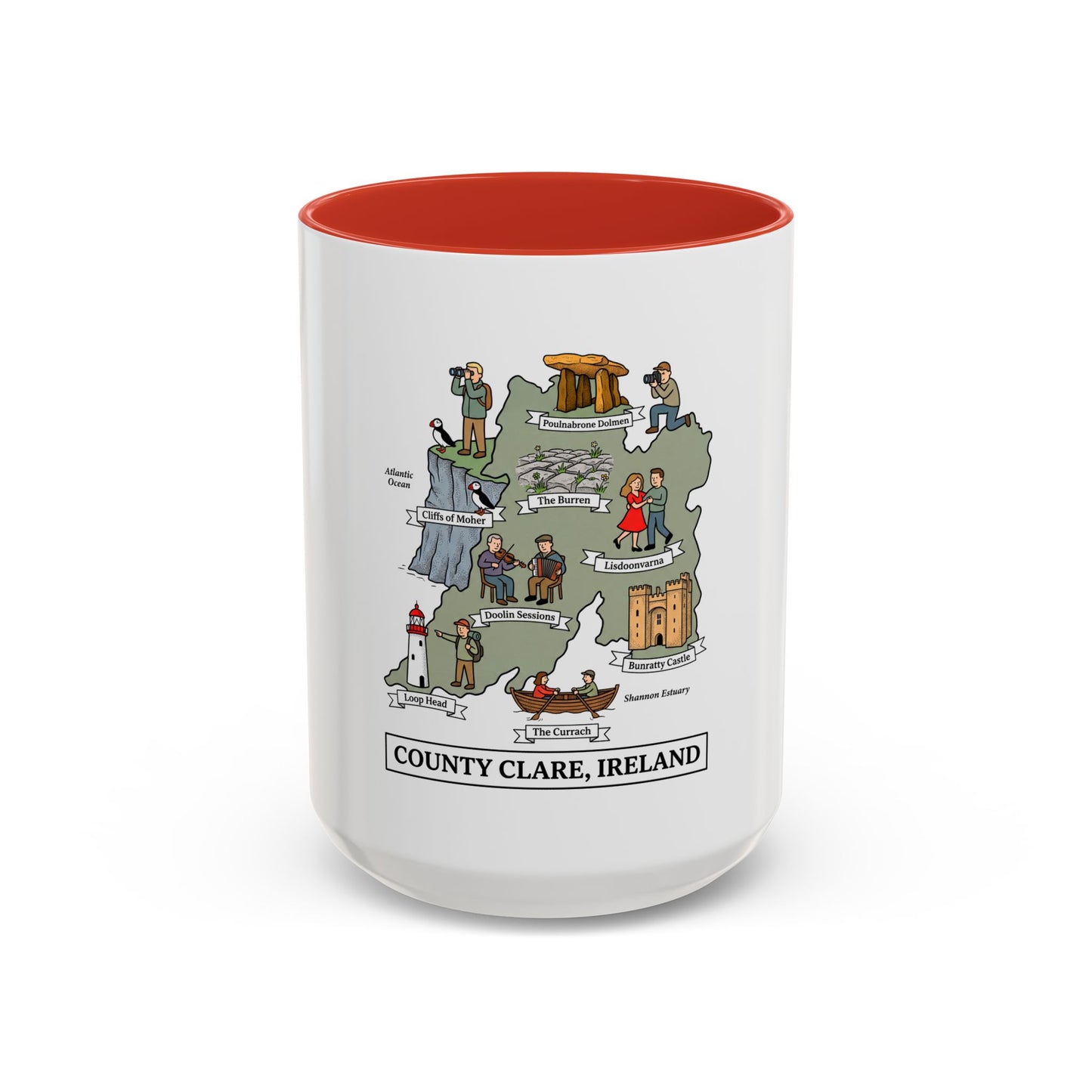 County Clare Ireland map mug | Accent Coffee Mug
