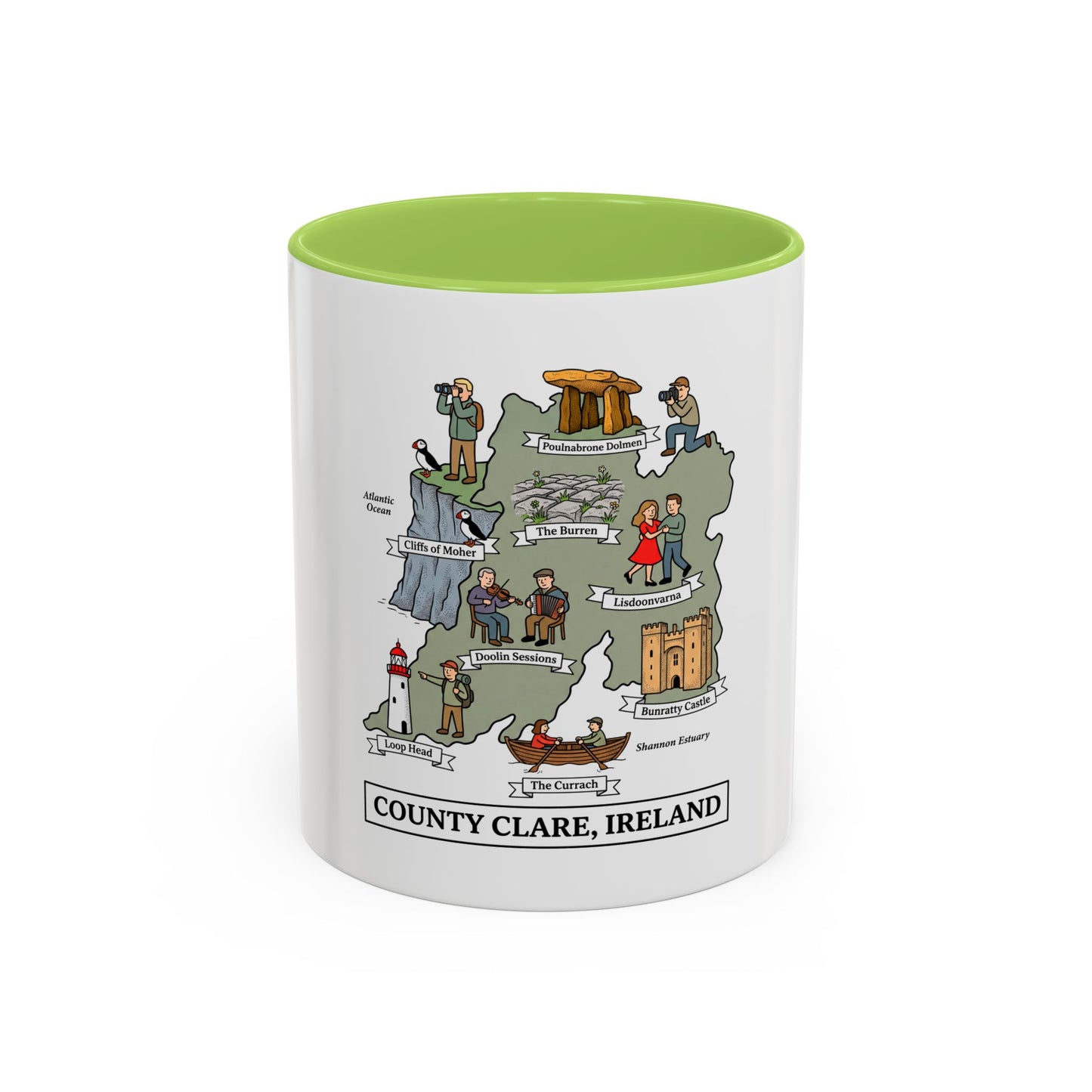 County Clare Ireland map mug | Accent Coffee Mug