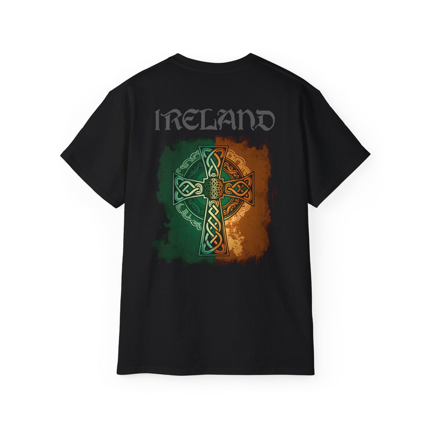 Unisex Ireland Tri Colour Celtic Cross T Shirt.