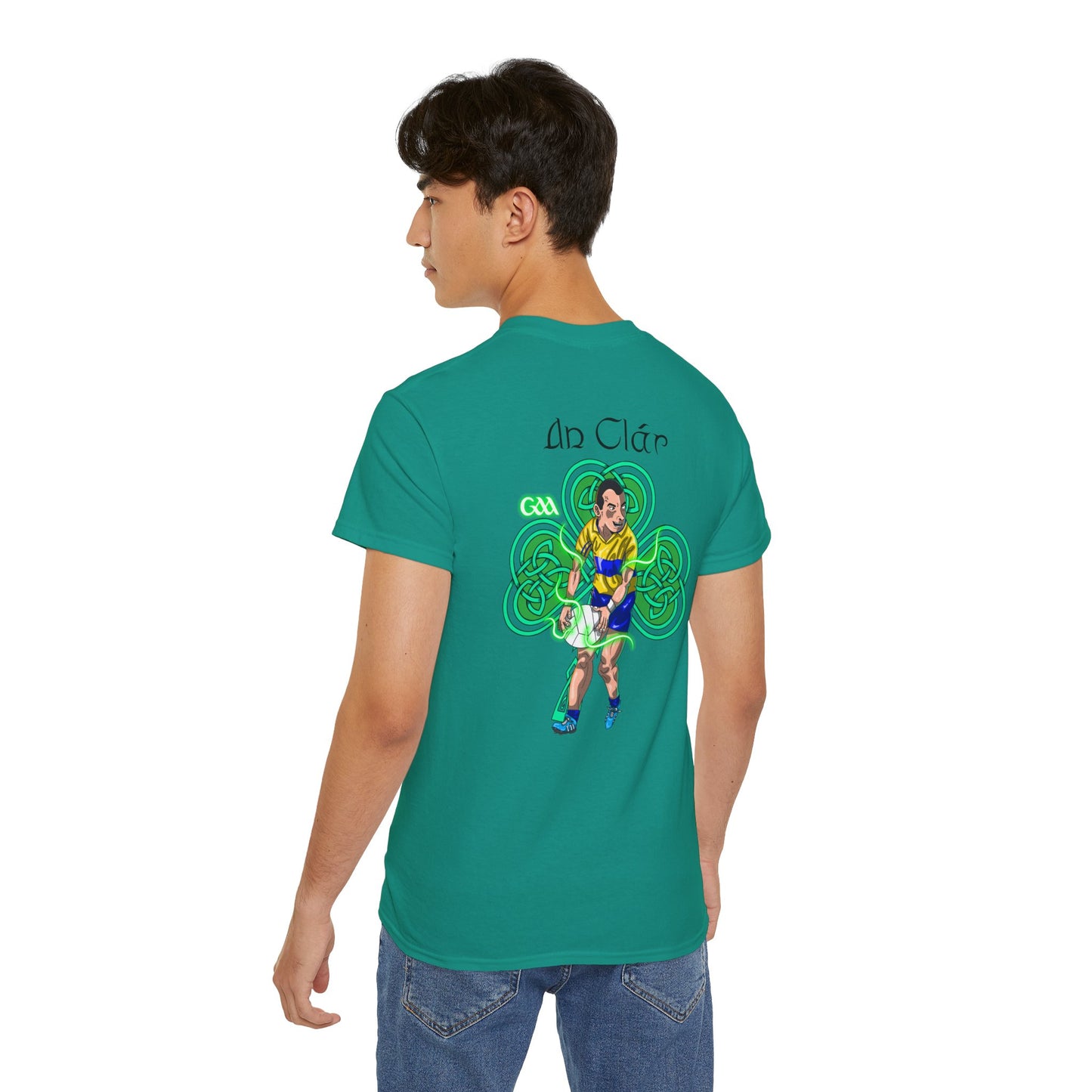 Unisex Clare Gaelic Football Shamrock T Shirt