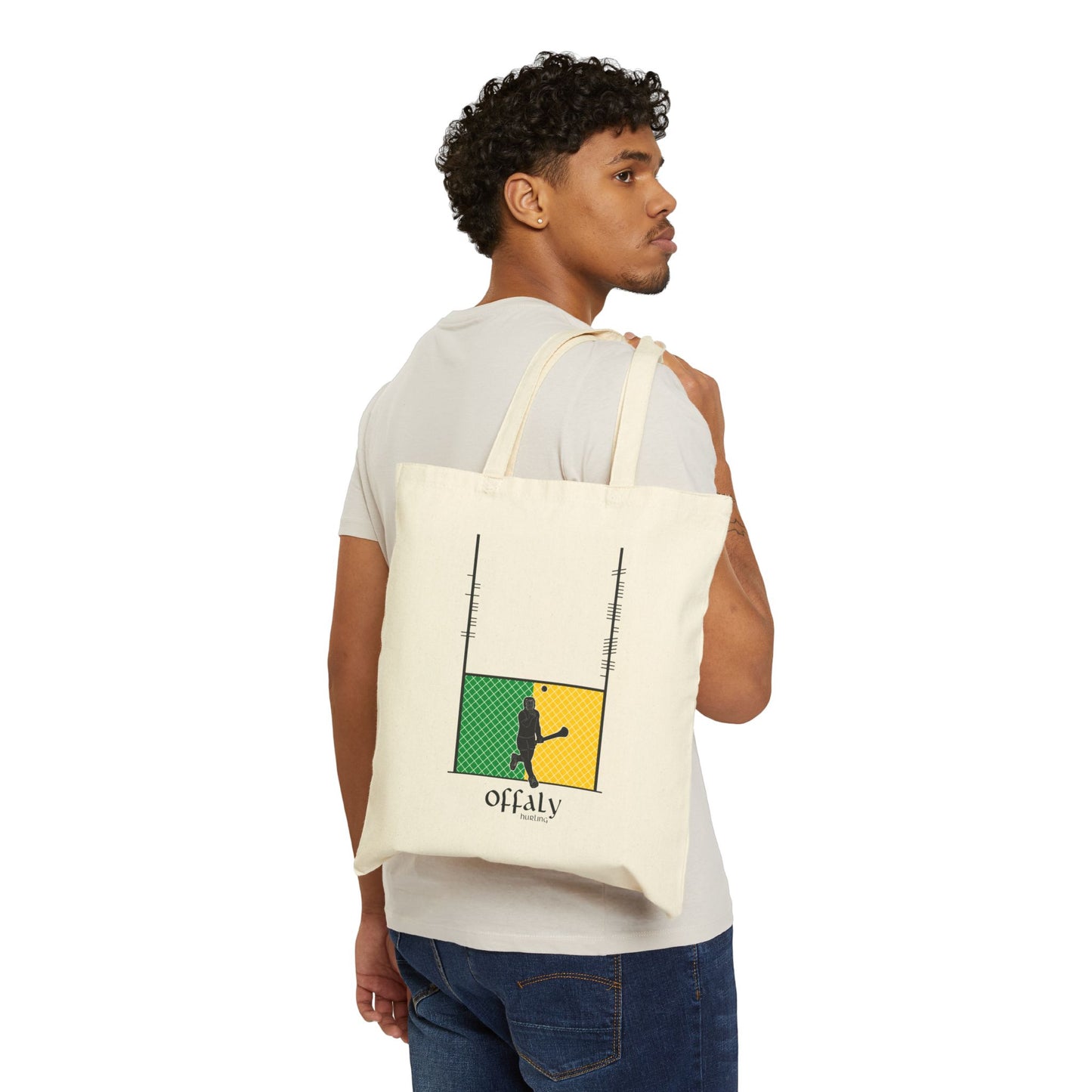 County Offaly Ogham Hurling Tote Bag | Irish Hurling | Ogham Language