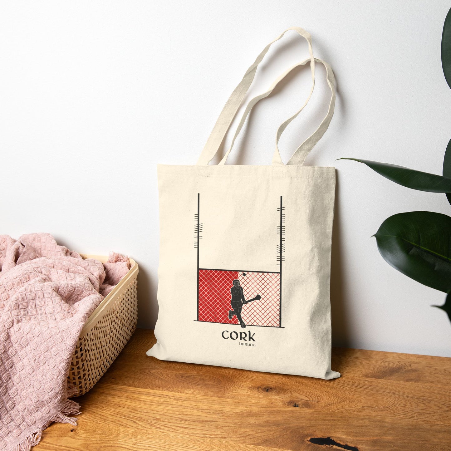 County Cork Ogham Hurling Tote Bag | Irish Hurling | Ogham Language